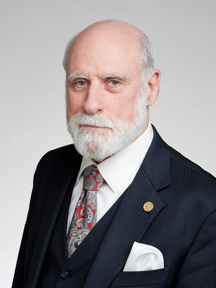 Vint Cerf, one of the fathers of the Internet