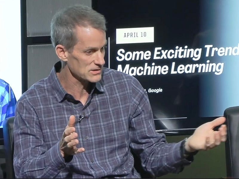 Jeff Dean speaking at Purdue Engineering in May 2024