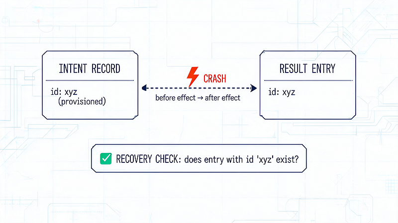 Correspondence between an intent record and a result entry