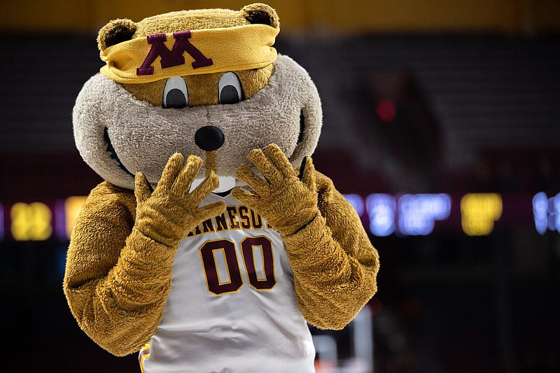 University of Minnesota mascot Goldy Gopher. Photo by Lorie Shaull, CC BY-SA 2.0, via Wikimedia Commons.