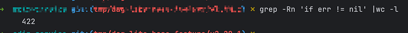 In one of my own projects, there are 422 `if err ! = nil`
