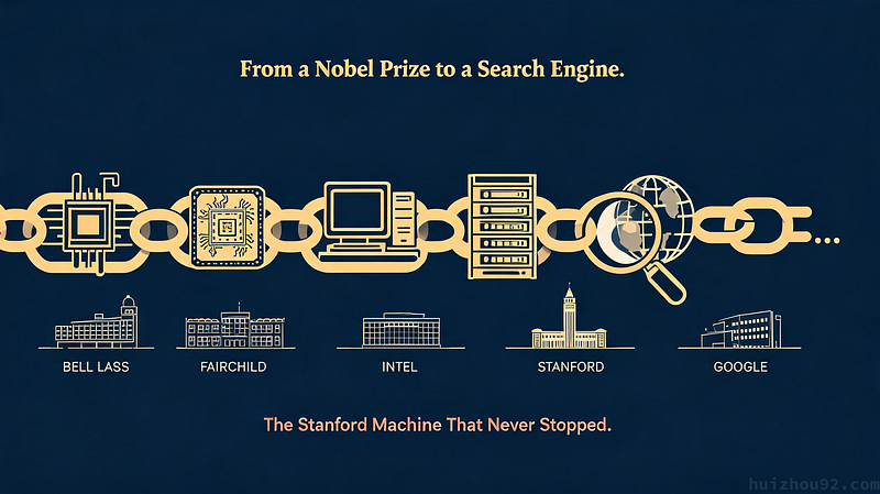 Cover illustration for "From a Nobel Prize to a Search Engine" — macaron palette vector art.